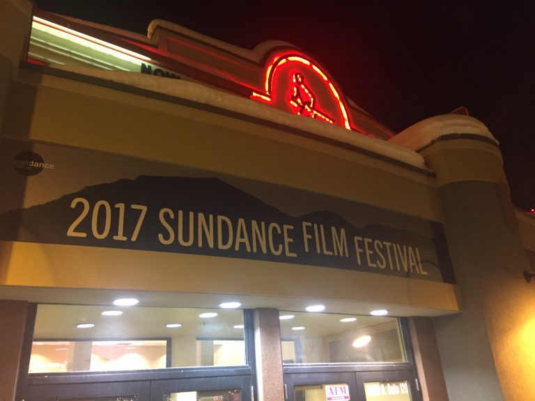 image of front of theatre advertising 2017 Sundance Film Festival
