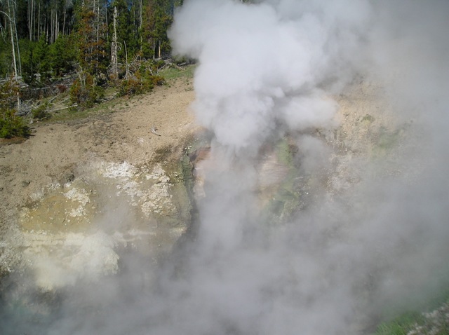 image of geothermal spring in Yellowstone National Park