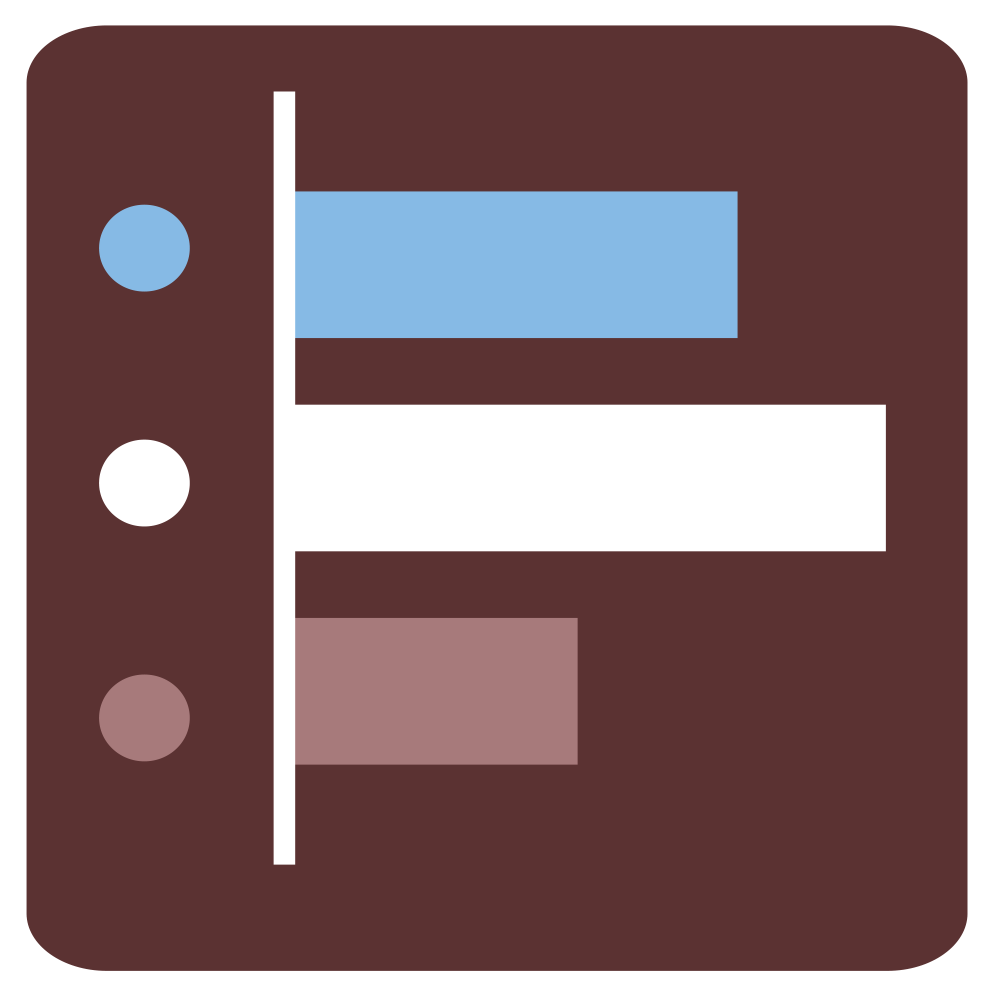 Icon of horizontal bar chart