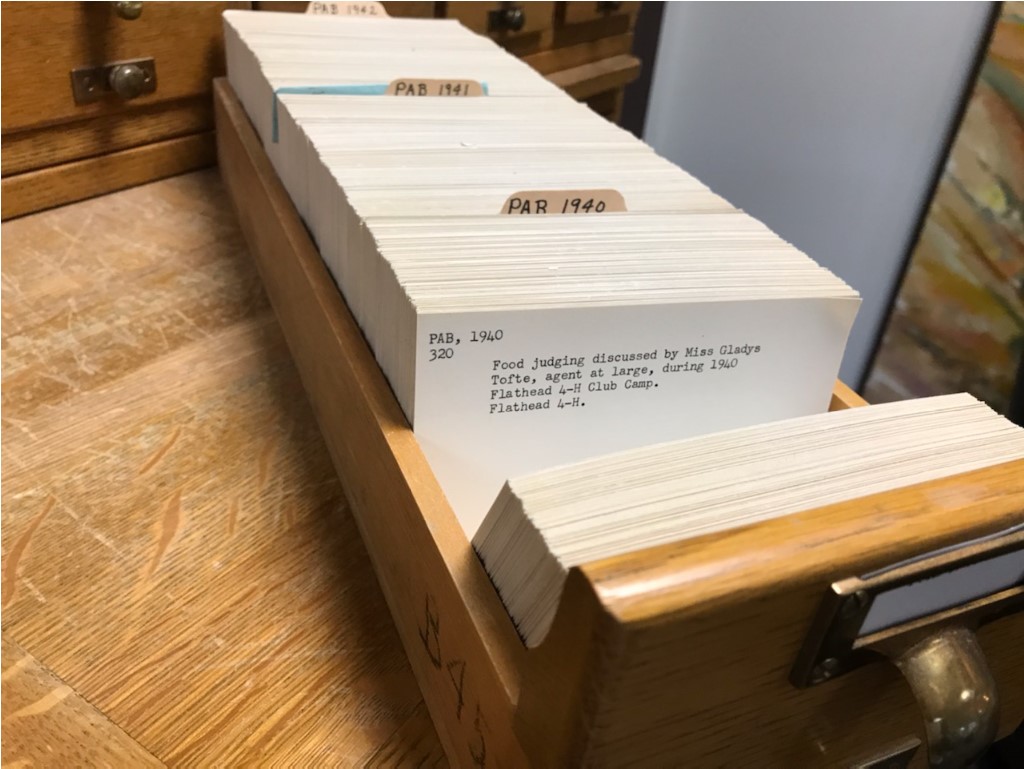 Image of an open card catalog drawer.