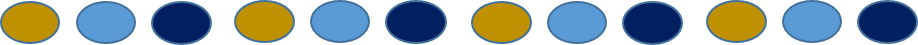 Series of yellow and blue circles