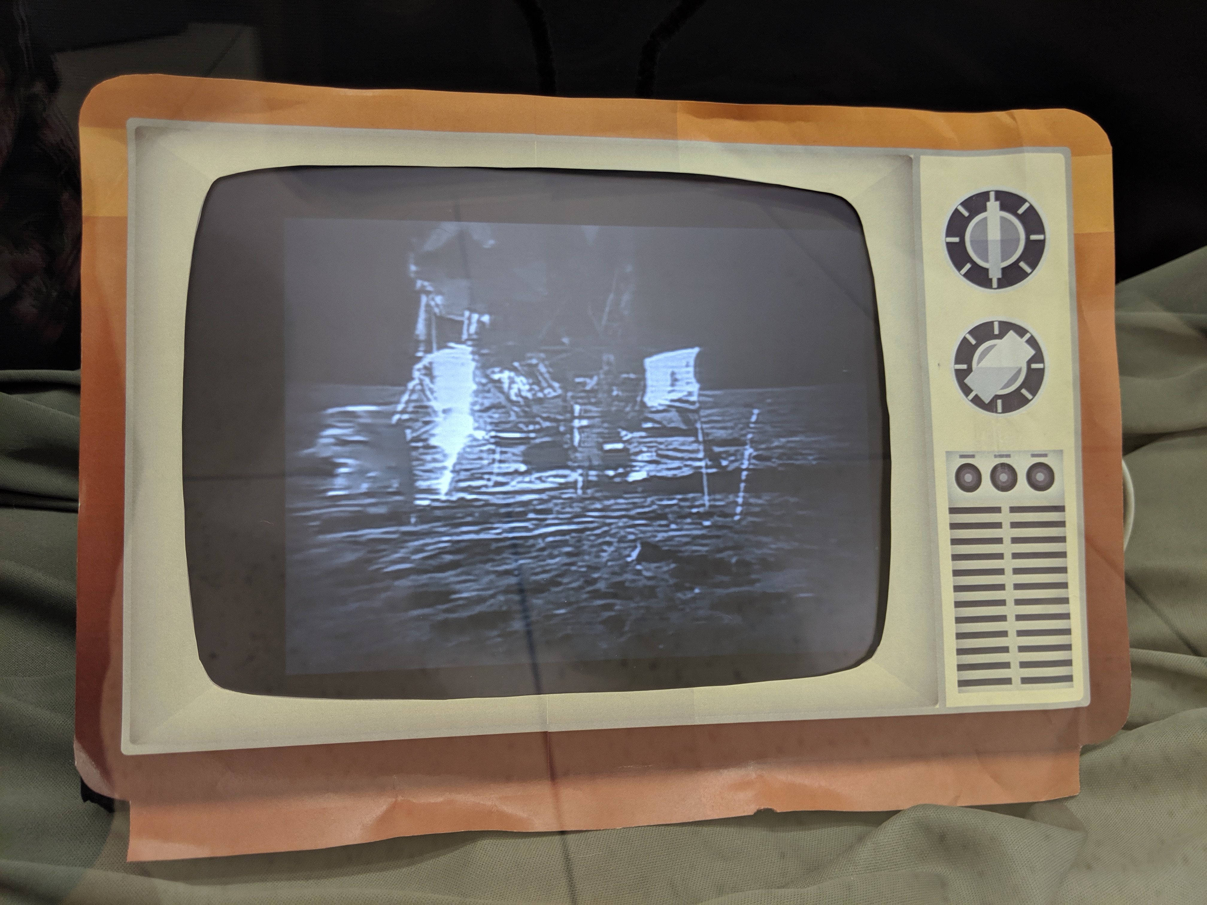 Moon landing on "tv"