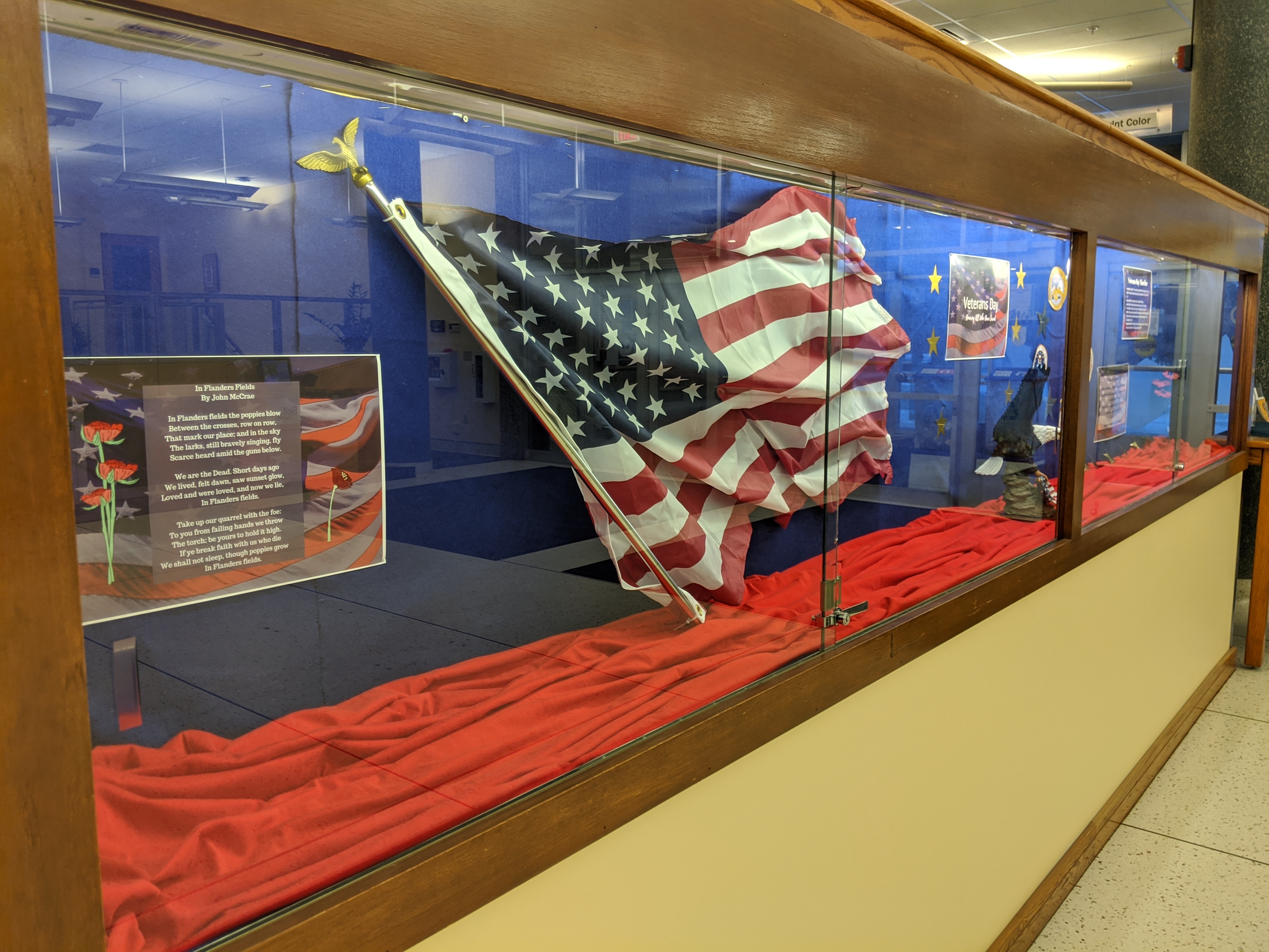 Left side of Veterans day 2019 display angled