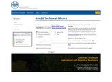American Society of Agricultural and Biological Engineers (ASABE) Technical Library screenshot
