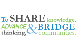 Why Give image which says to share knowledge, advance thinking and bridge communities