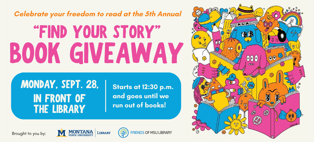 Book Giveaway at 12:30pm in front of the library on Monday September 28