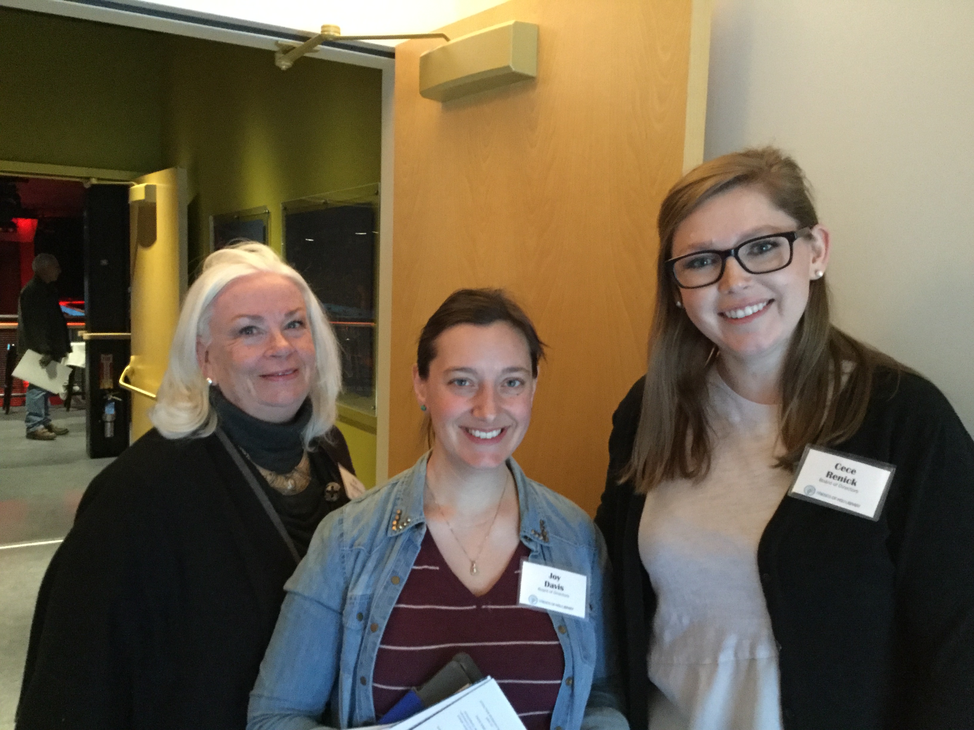 Friends board members volunteer at the 2019 Trout Lecture