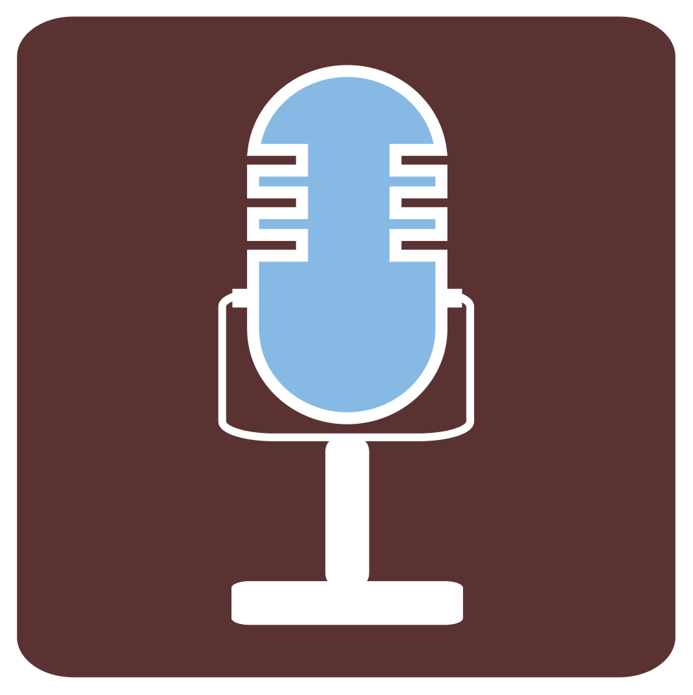 Icon of traditional vintage microphone