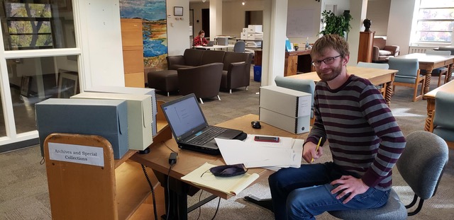 Richard Maska in the ASC reading room