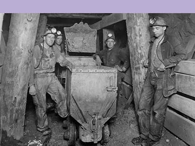 Miners in Butte, Montana Link to Powers digital collection