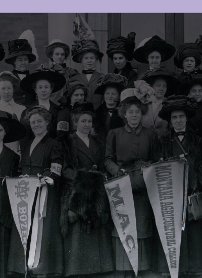 Photo of a group of women suffragists