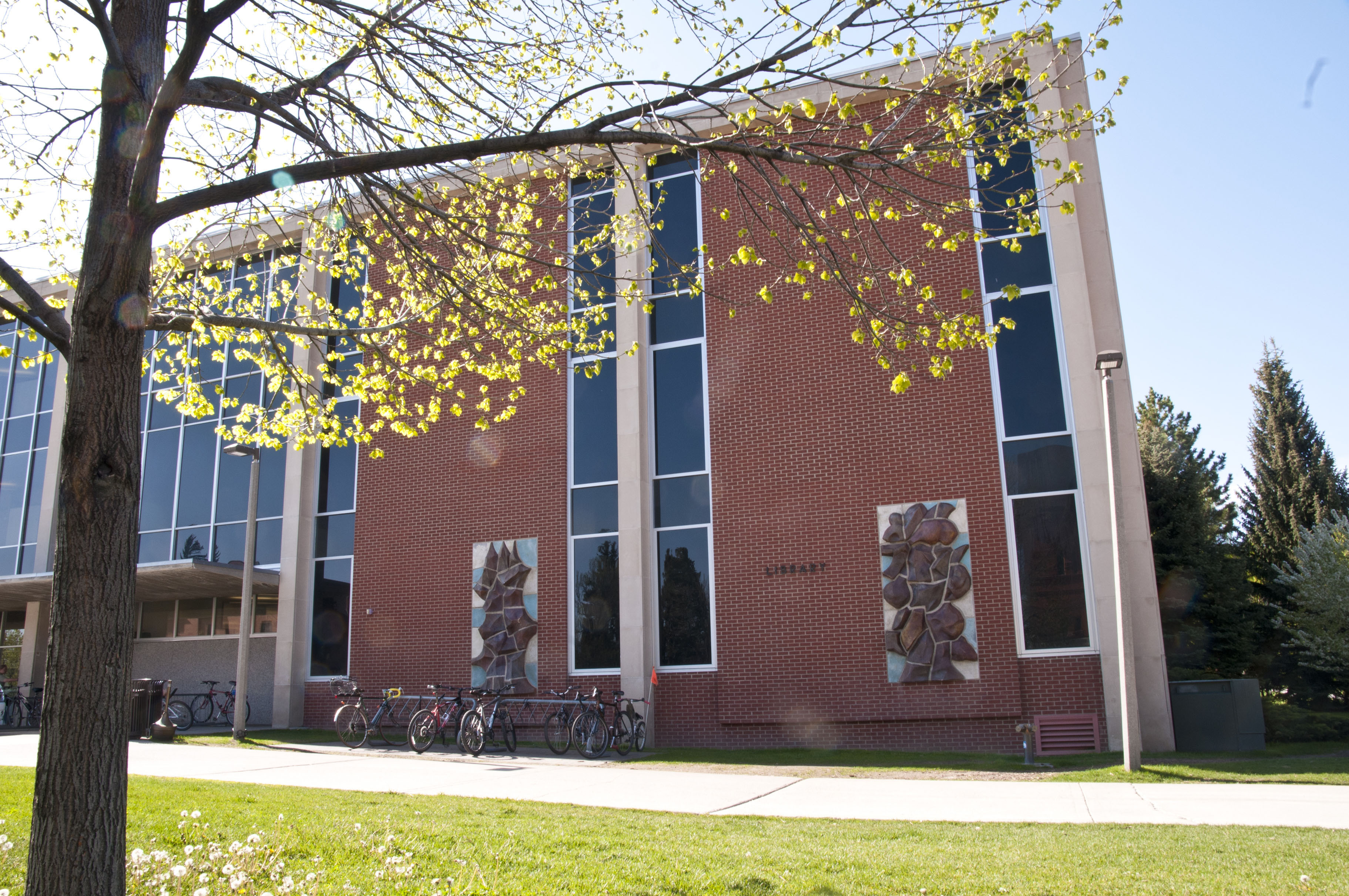 An image of the exterior of the Renne Library building.