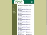 Plant Disease Management Reports (PDMR) screenshot