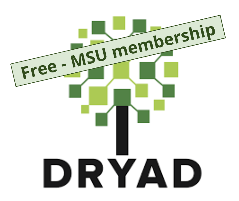 Dryad logo - Free with MSU Membership