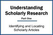 Understanding Scholarly Articles Pt. 1 title page