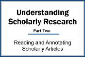 Understanding Scholarly Articles Pt. 2 title page